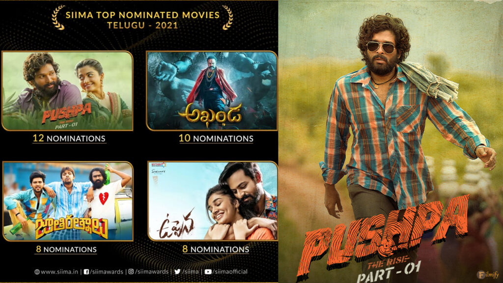 Pushpa top position in SIIMA nomination