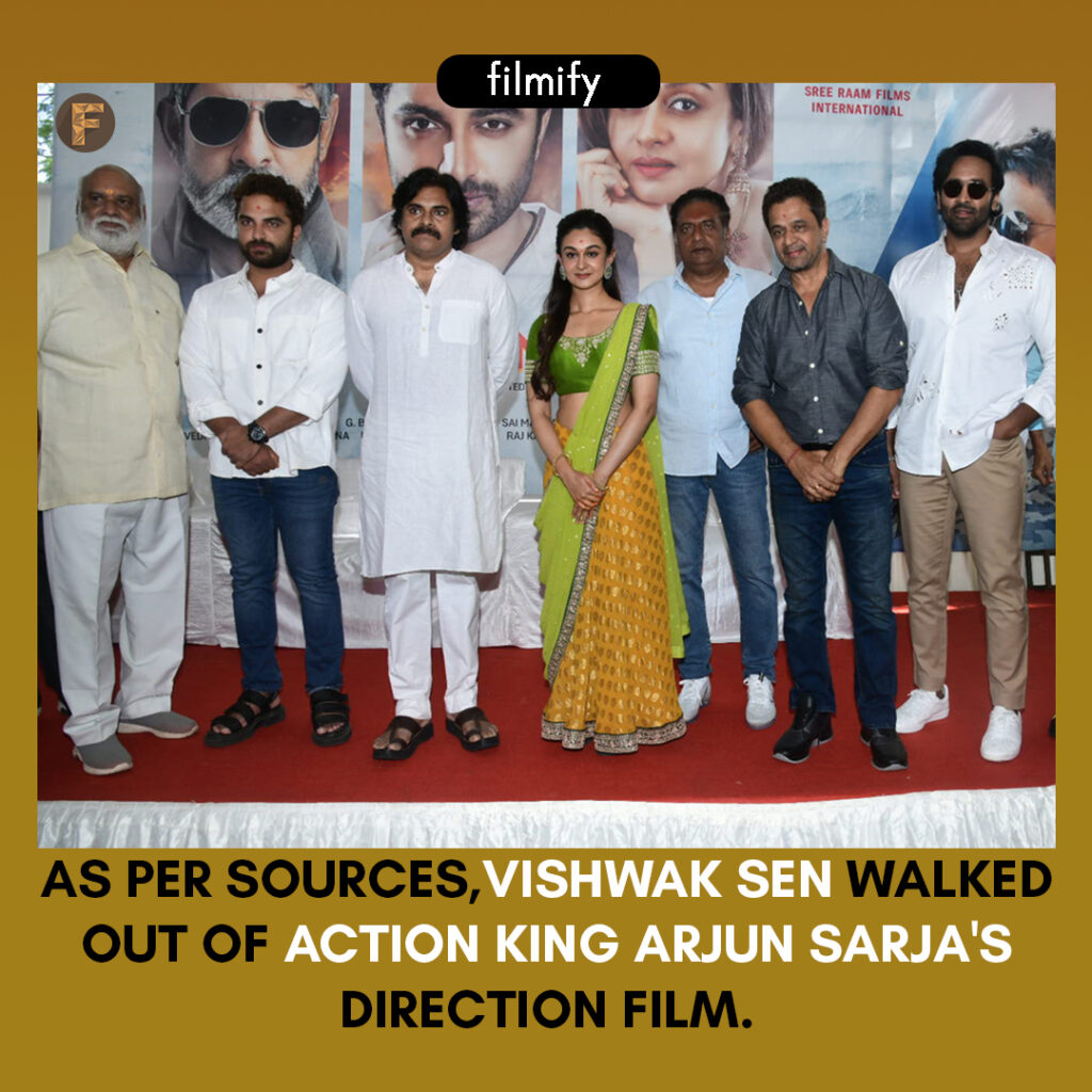 Vishwak Sen Out From Arjun's Film