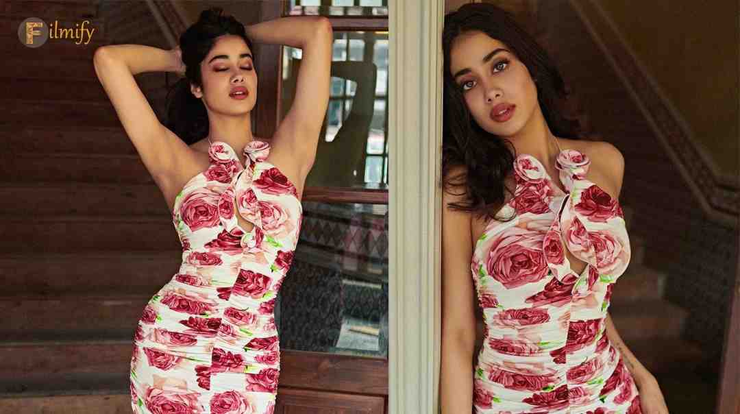 Janhvi Kapoor dazzles in a floral pink dress