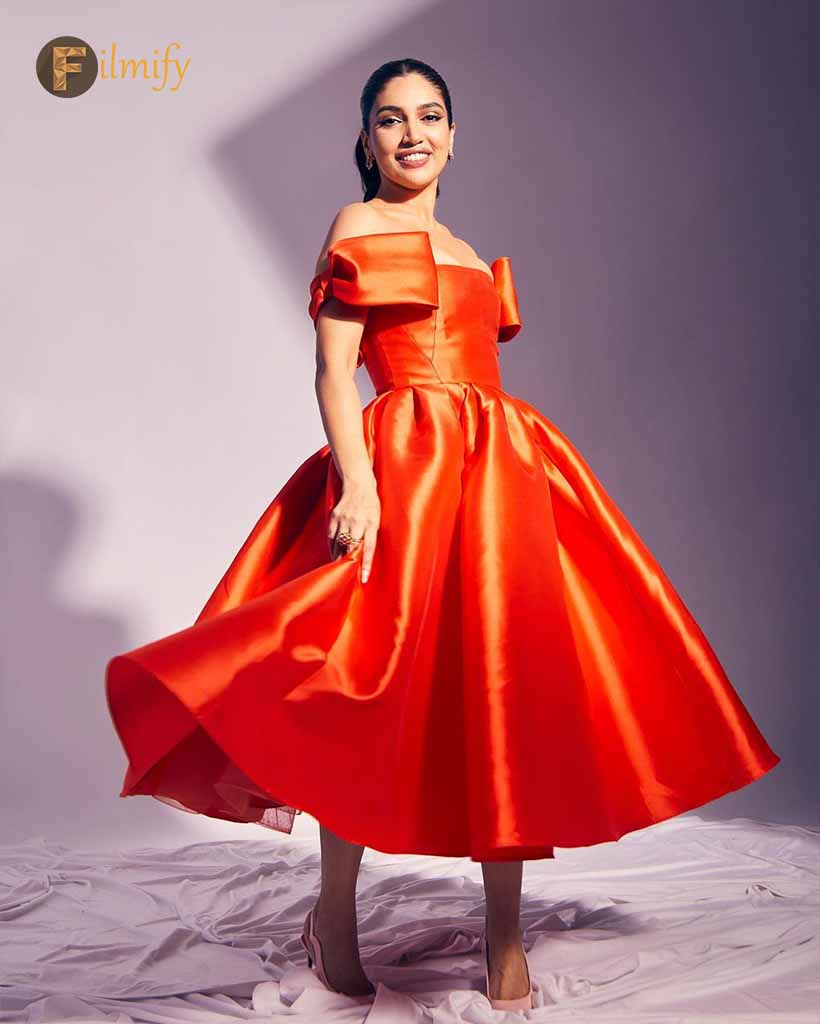 Bhumi Pednekar slaying in an orange gown like no other