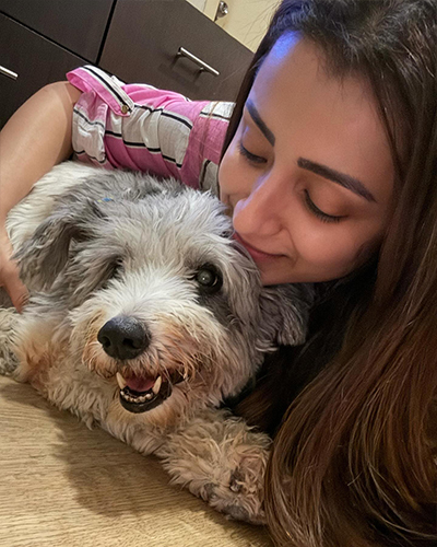 Trisha krishnan latest photos with her puppy went viral