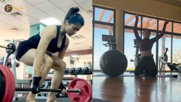 Rashmika exercises in the gym even on her birthday